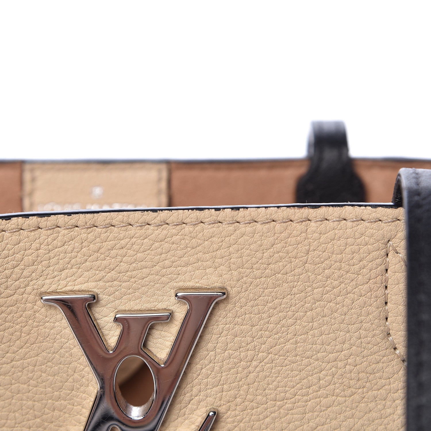 Louis Vuitton Calfskin Lockme Cabas Vanille Black 15 of 18