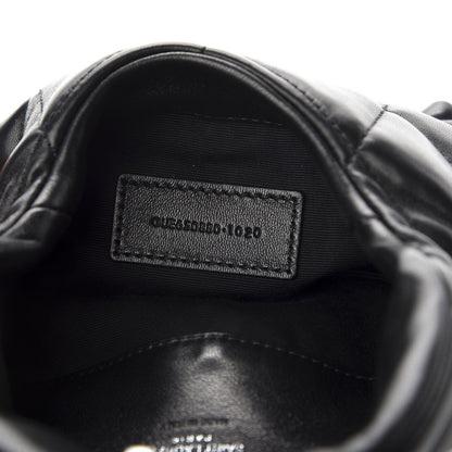 Saint Laurent Lambskin Monogram Loulou Puffer Pouch Clutch Black 9 of 9