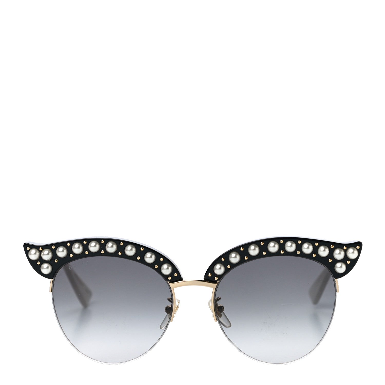 Gucci Pearl Cat Eye Sunglasses GG0212S Black 2 of 9