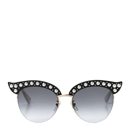Gucci Pearl Cat Eye Sunglasses GG0212S Black 2 of 9