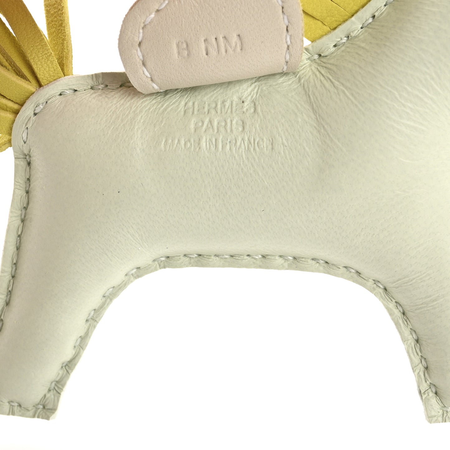 Milo Lambskin Grigri Rodeo Horse Bag Charm PM Vert Fizz Lime Craie
