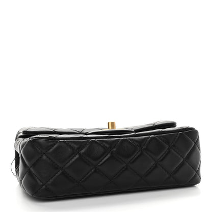 Chanel Lambskin Quilted Mini Rectangular Pearl Crush Flap Black 4 of 11