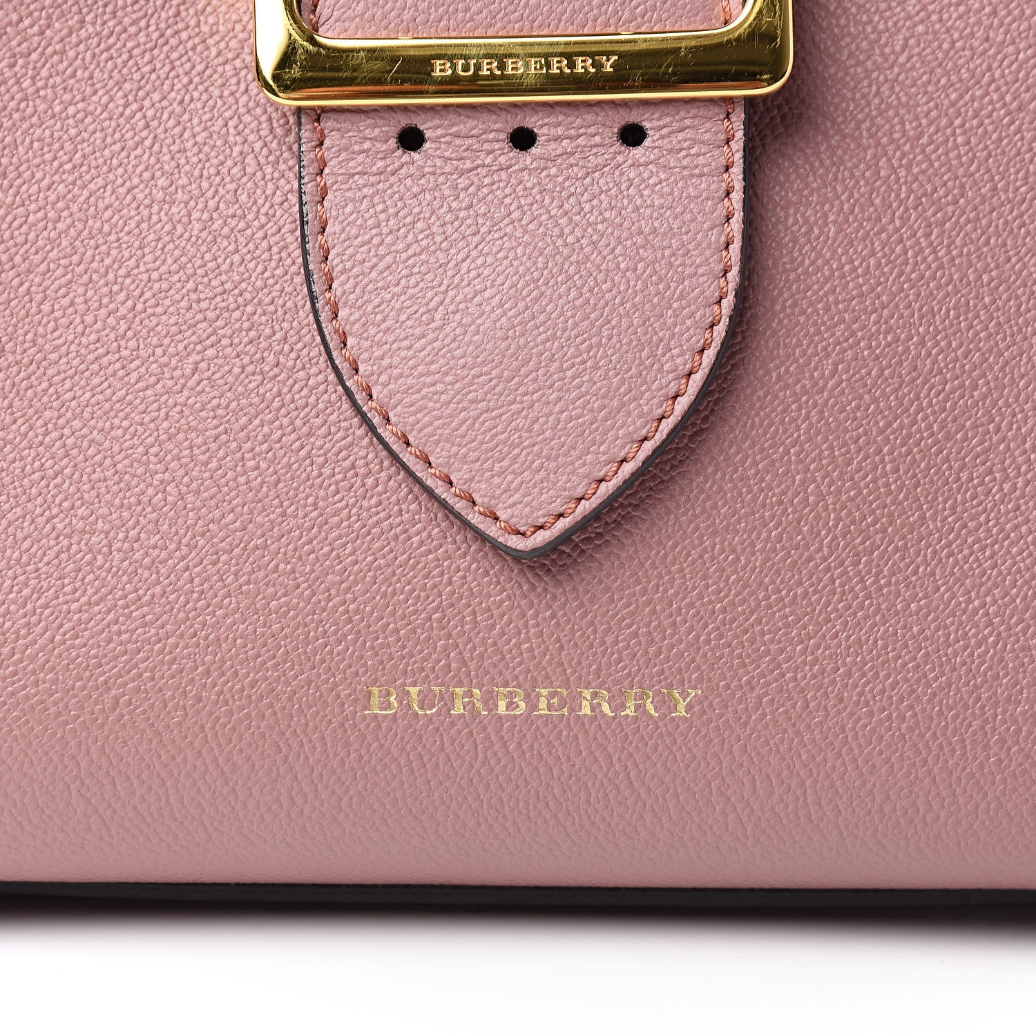 Burberry Soft Grain Calfskin Small Buckle Tote Dusty Pink 13 of 13