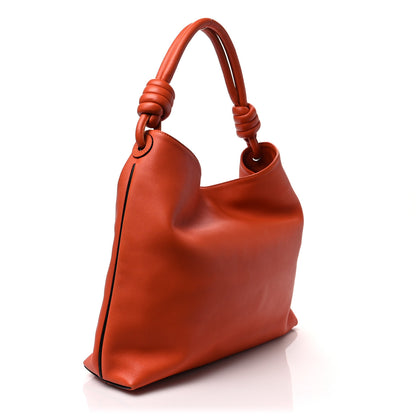 Loewe Calfskin Small Flamenco Knot Hobo Orange 3 of 9