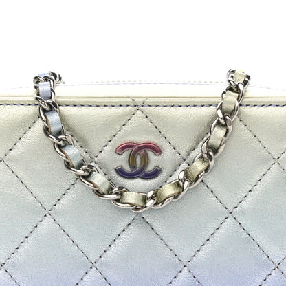 Chanel Metallic Gradient Calfskin Quilted Camera Case Blue Yellow Purple 8 of 11