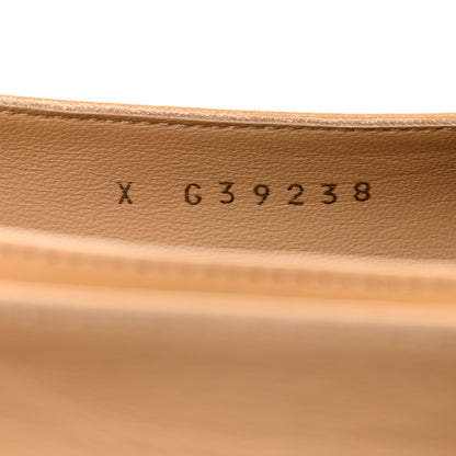 Chanel Lambskin Pearl Cap Toe CC Flats 38.5 Beige Black 6 of 10