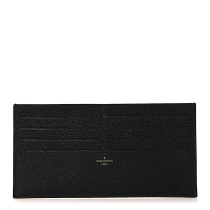 Louis Vuitton Calfskin Felicie Chain Wallet Card Holder Insert Black 1 of 6