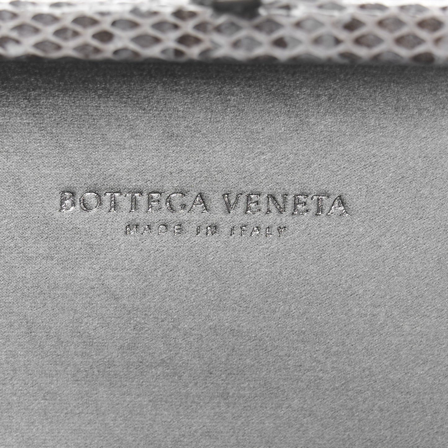 Satin Ayers Intrecciato Knot Clutch Ardoise