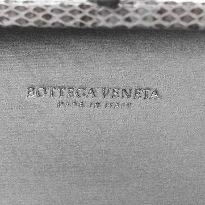 Bottega Veneta Satin Ayers Intrecciato Knot Clutch Ardoise 6 of 7