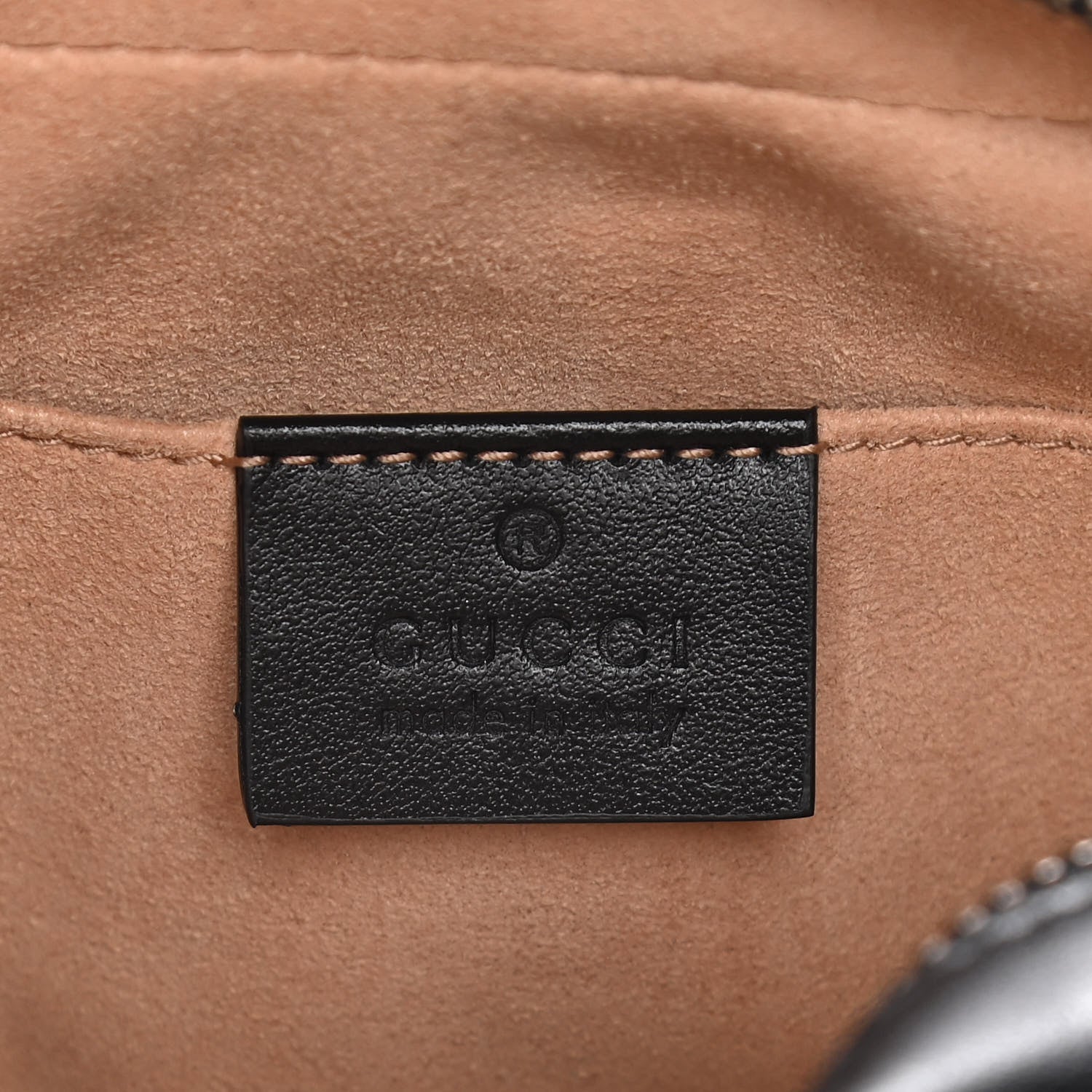 Gucci Calfskin Matelasse Mini GG Marmont Chain Shoulder Bag Black 6 of 16