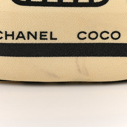 Chanel Coated Canvas Le Train Boston Bag Black 12 of 13