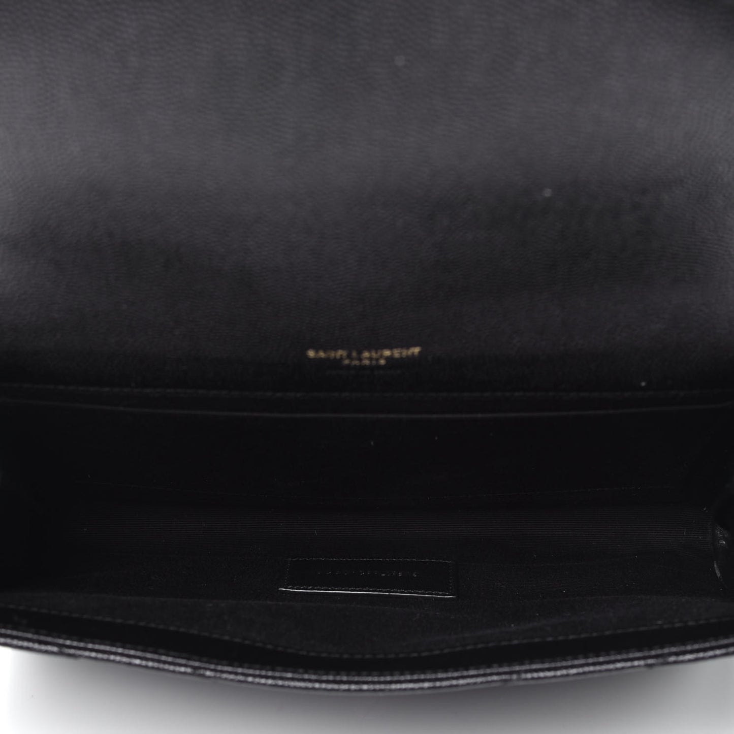 Grain De Poudre Matelasse Chevron Monogram Envelope Clutch Black