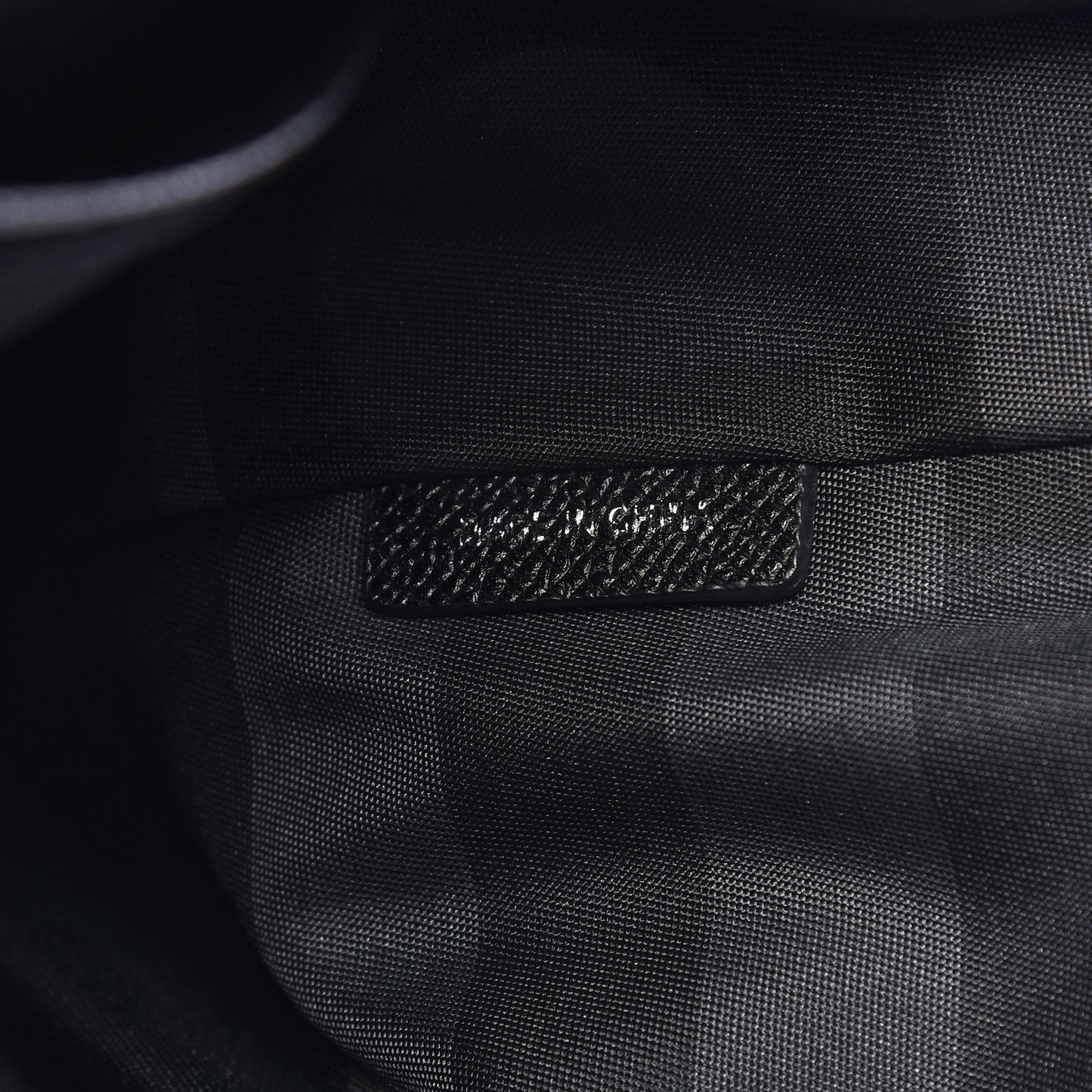 London Grainy Calfskin Nylon Small Tote Black
