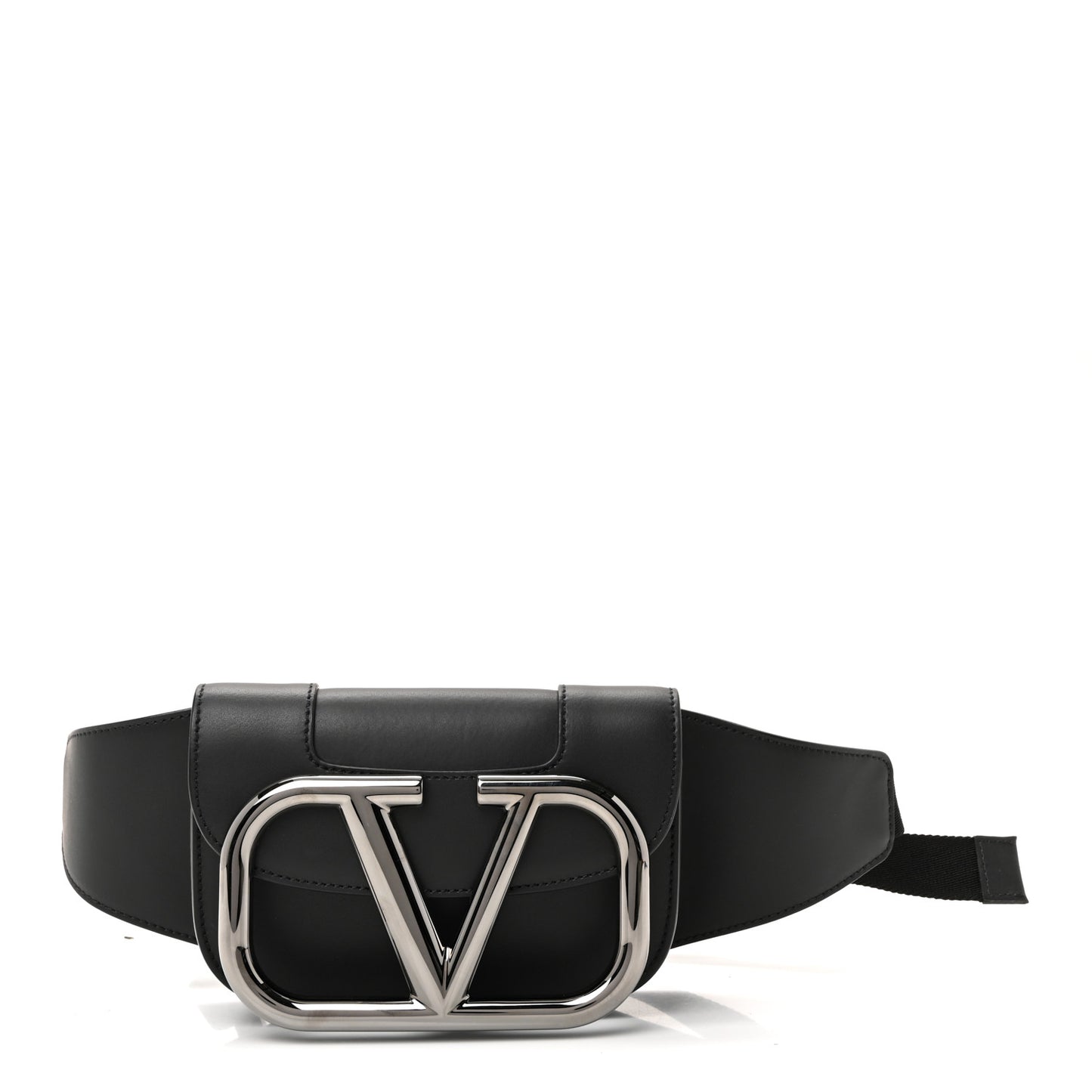 Calfskin Mini Supervee Belt Bag Black