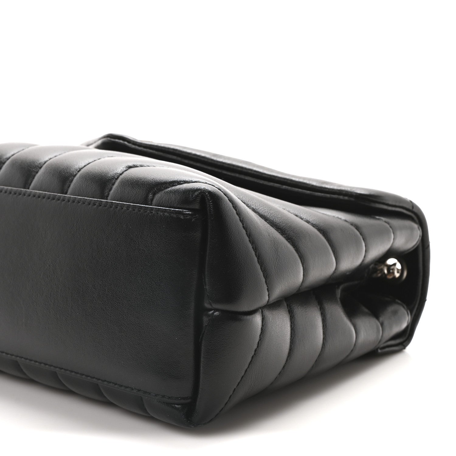 Saint Laurent Calfskin Y Quilted Monogram Small Loulou Chain Satchel Black 11 of 11