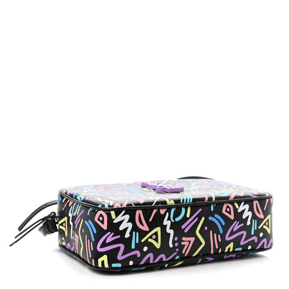 Saint Laurent Grain De Poudre Medium Classic Monogram Multicolor Graphic Print Lou Camera Bag Black 4 of 9