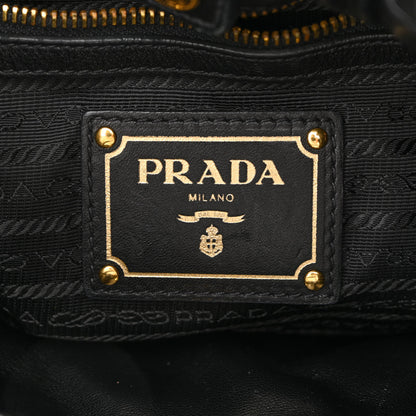 Prada Nappa Antique Drawstring Tote Black 6 of 11