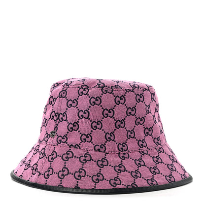 Gucci Monogram Multicolor New Sakai Calfskin Bob Malibu Bucket Hat M Parma Violet Blue 1 of 9