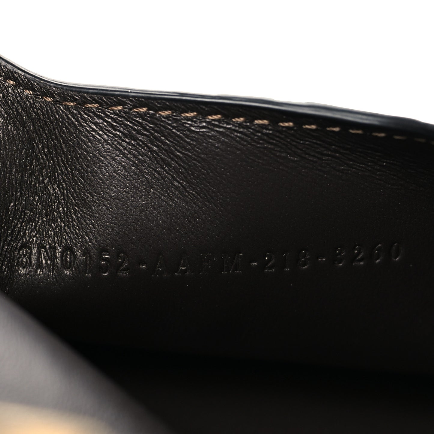 Vitello Soft F is Fendi Bi-Color FF 1974 Embossed Envelope Pouch Maya Black