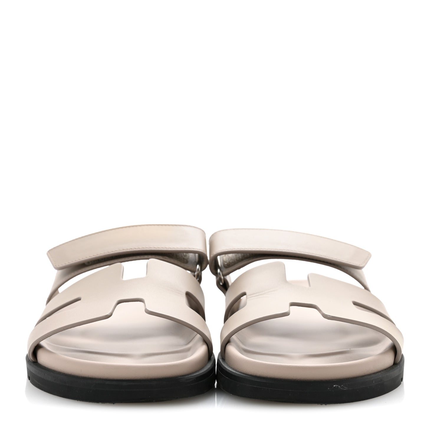 Calfskin Womens Chypre Sandals 37 Beige Mastic