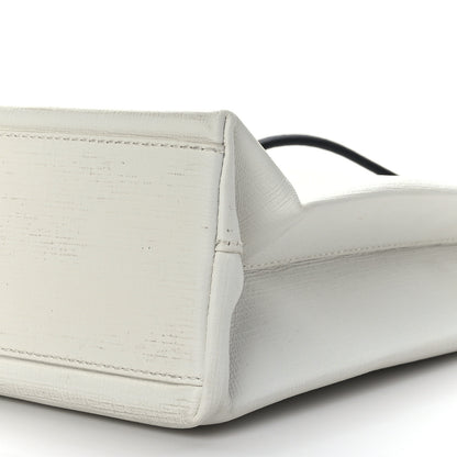 Balenciaga Calfskin Small Logo North South Shopping Tote White 10 of 11