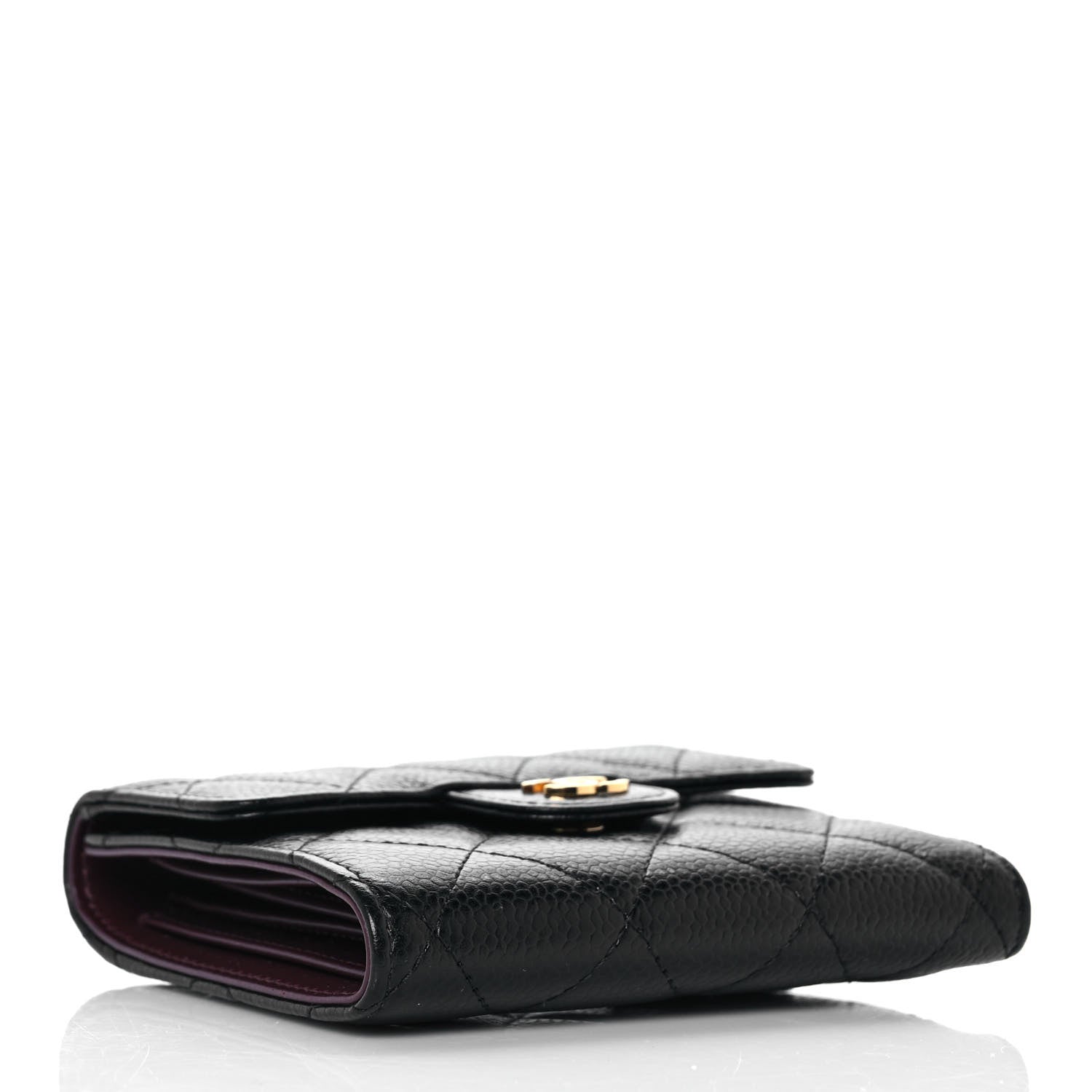 Chanel Caviar Quilted Compact Flap Wallet Black 4 of 11