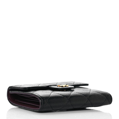 Chanel Caviar Quilted Compact Flap Wallet Black 4 of 11