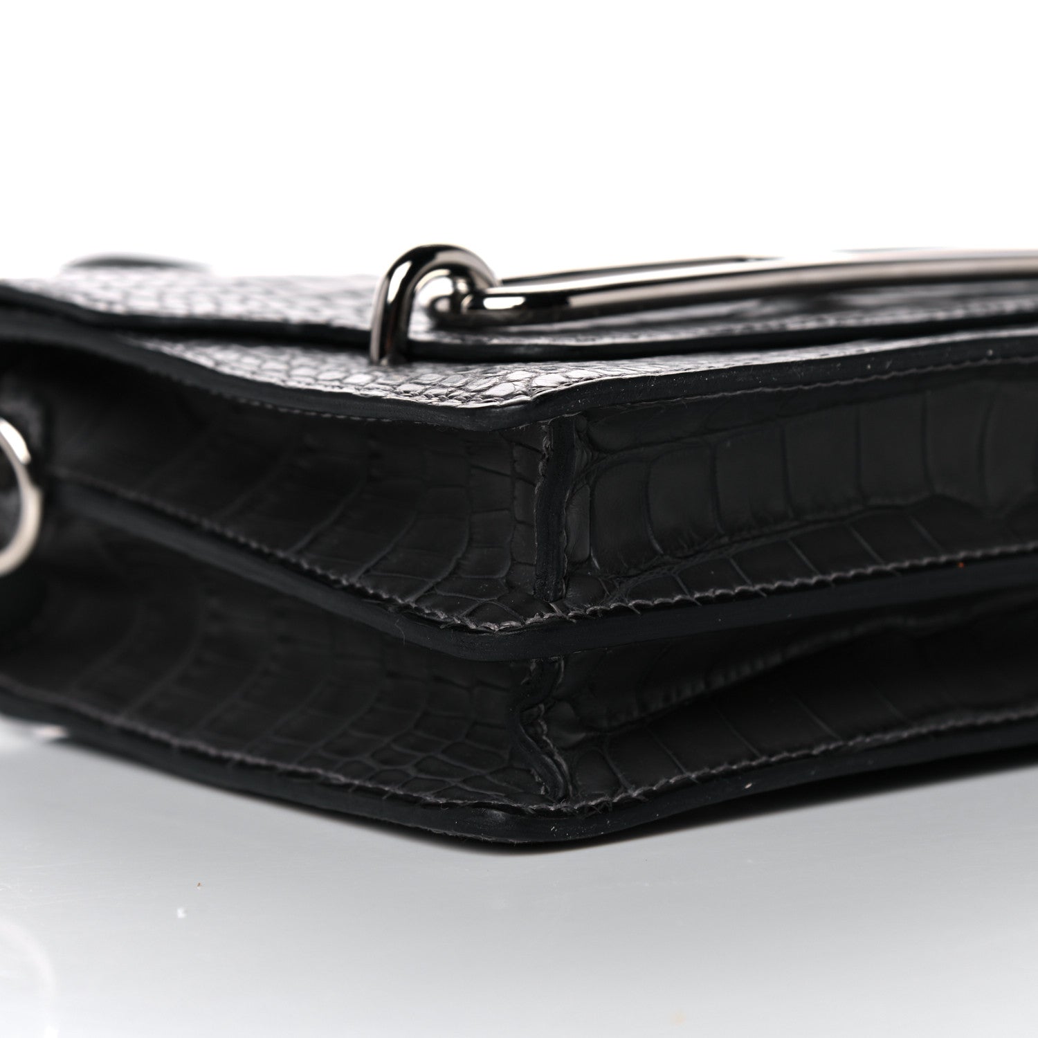 Hermes Matte Alligator Mini Sac Roulis Graphite 8 of 14