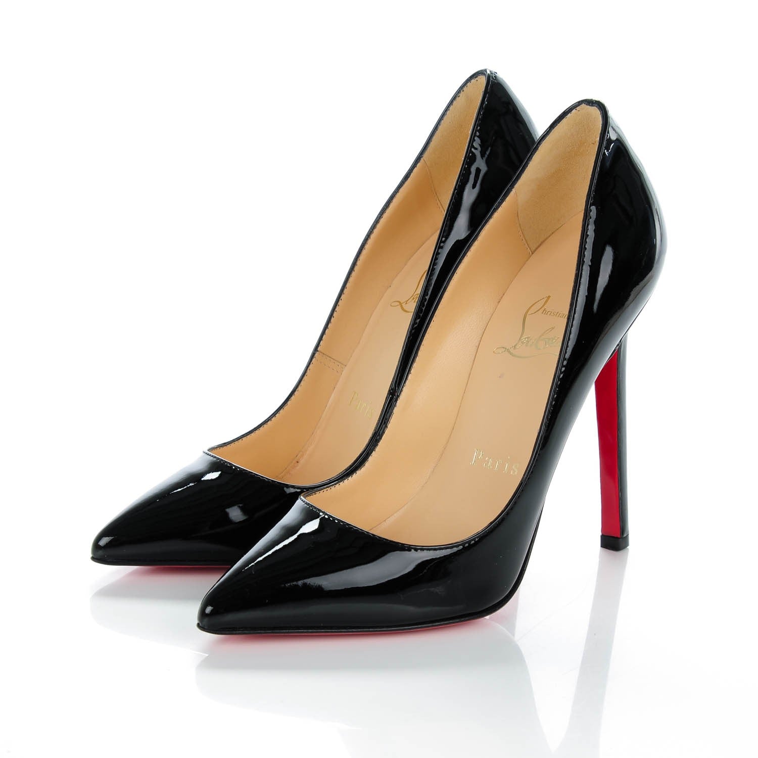 Christian Louboutin Patent Pigalle 120 Pumps 34 Black 3 of 7