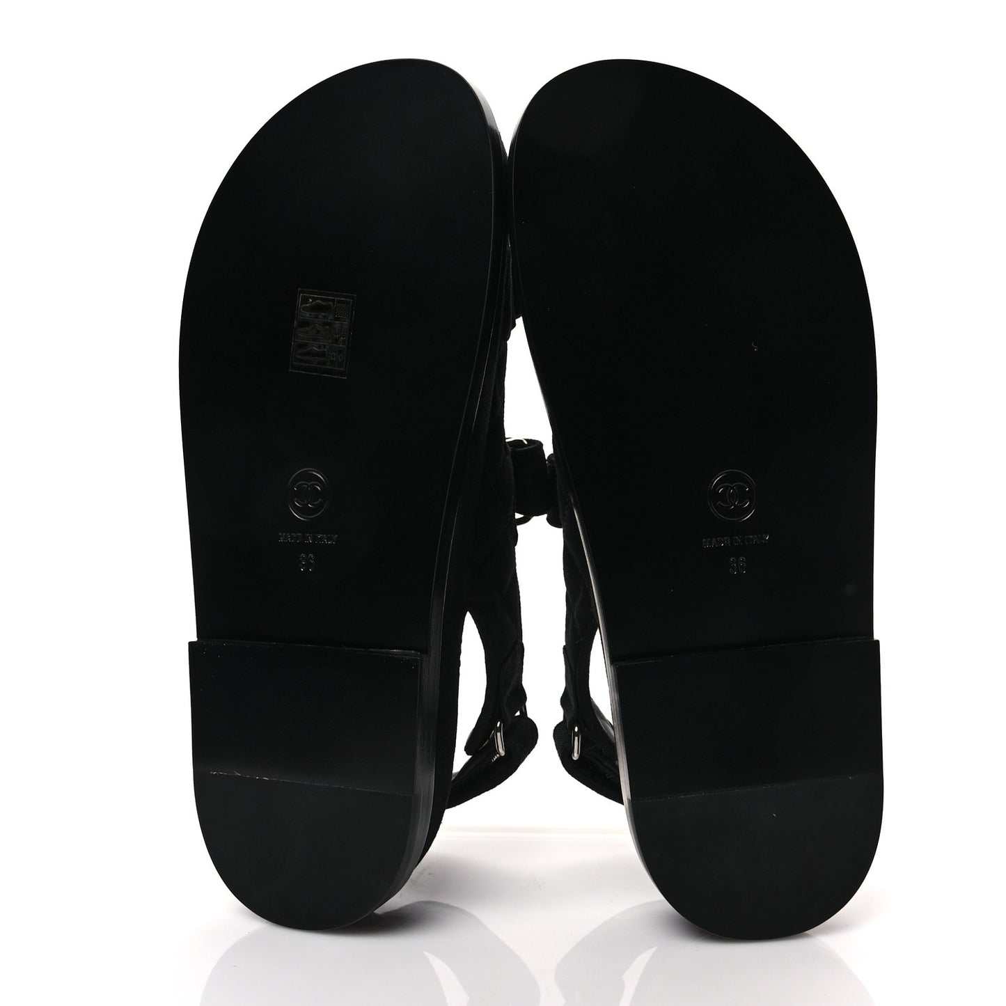 Mixed Fibers Velcro Dad Sandals 36 Black