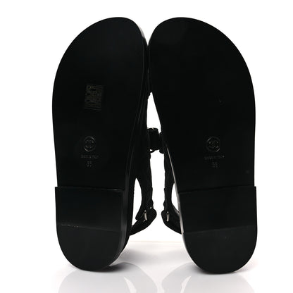 Chanel Mixed Fibers Velcro Dad Sandals 36 Black 2 of 9