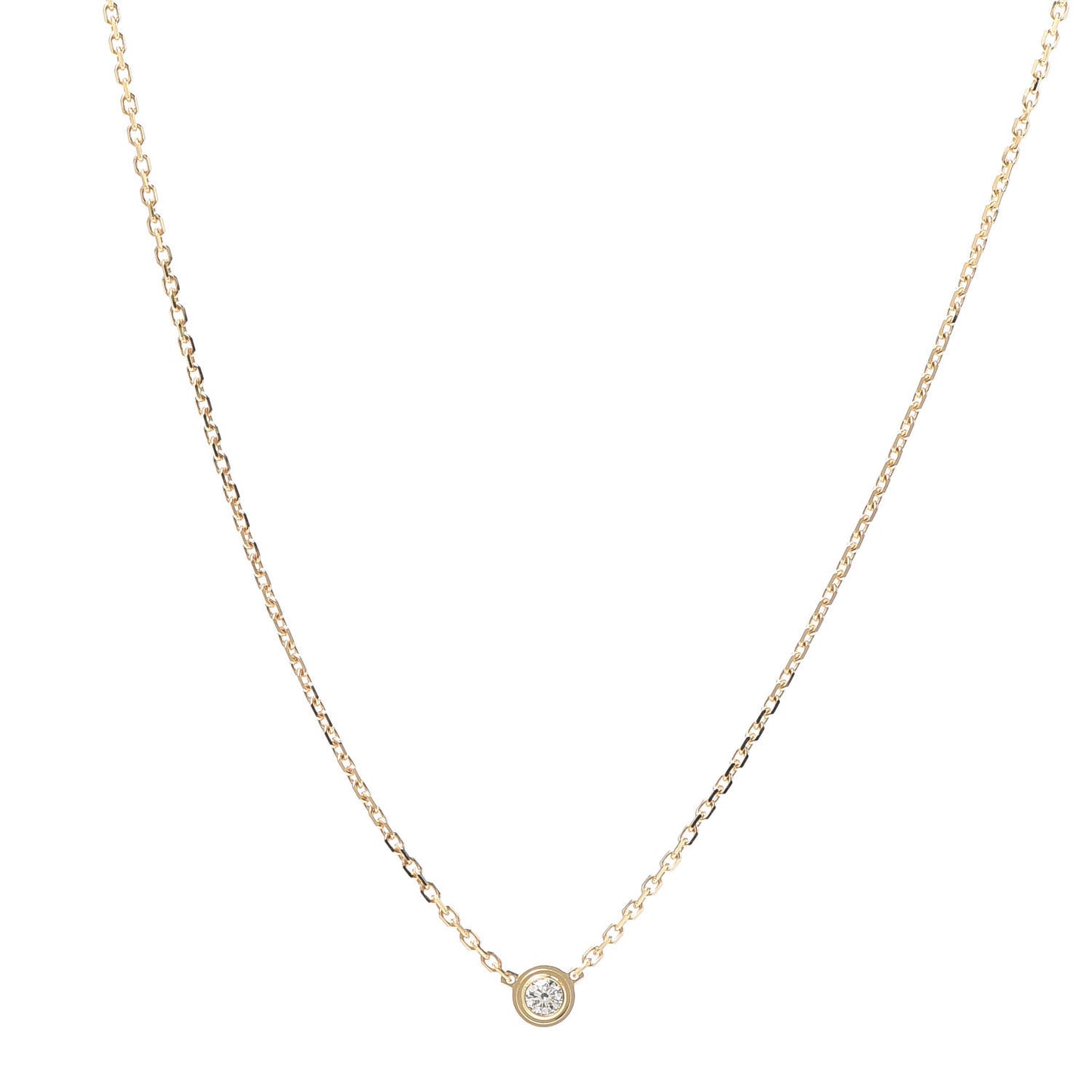 18K Yellow Gold Diamond XS D'Amour Pendant Necklace