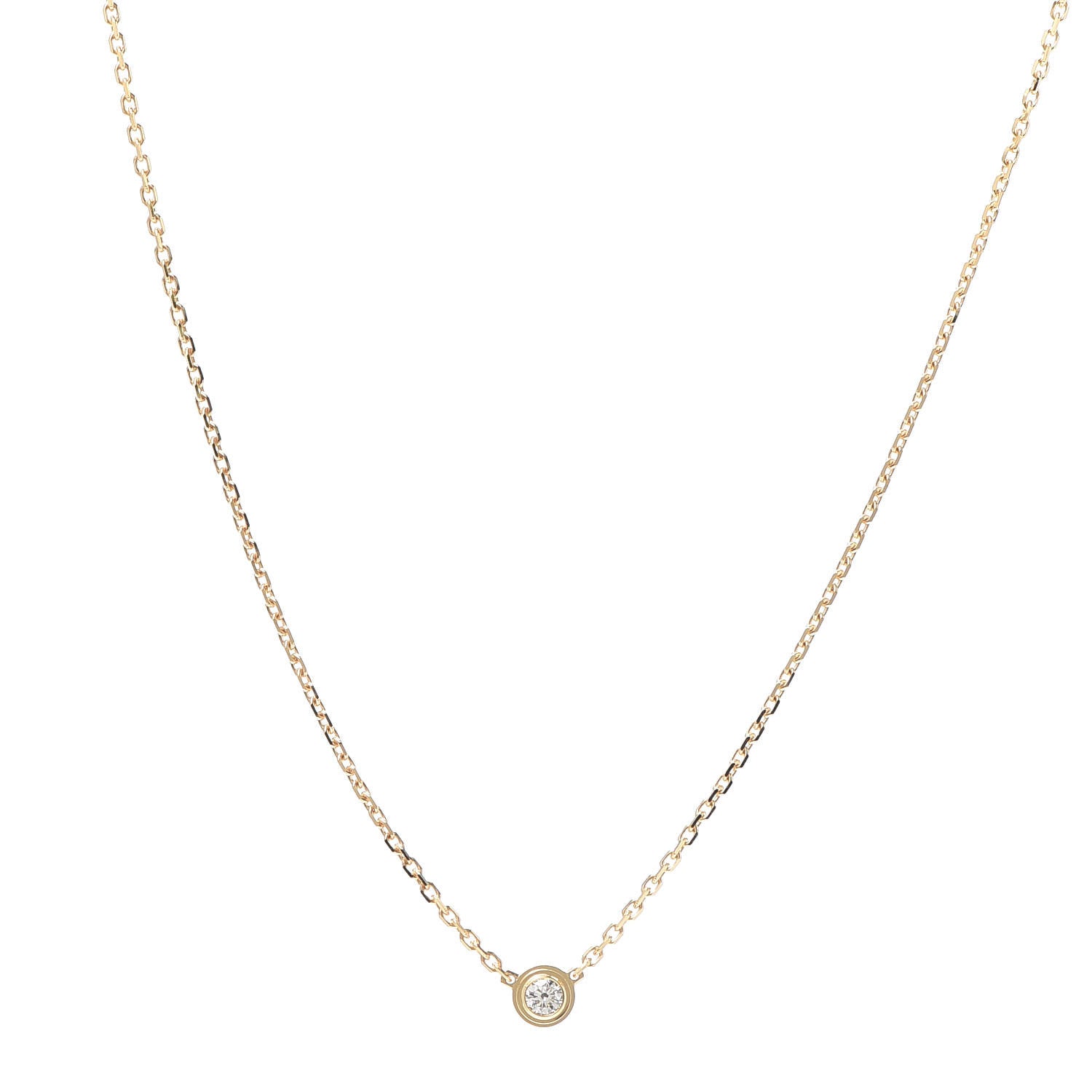 Cartier 18K Yellow Gold Diamond XS D'Amour Pendant Necklace 1 of 7