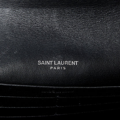 Saint Laurent SAINT LAURENT Lambskin Y Quilted Monogram Large Loulou Flap Wallet Black 8 of 15