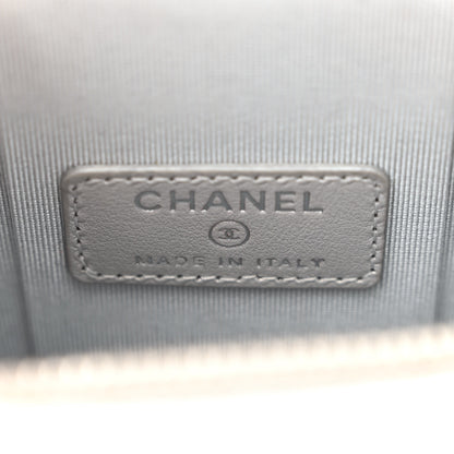 Chanel Metallic Lambskin Quilted Phone Holder With Chain Silver 6 of 13