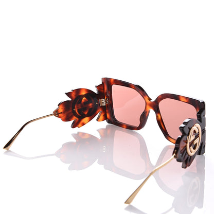 Gucci Acetate Square Frame Wing Sunglasses GG0535S Havana 4 of 8