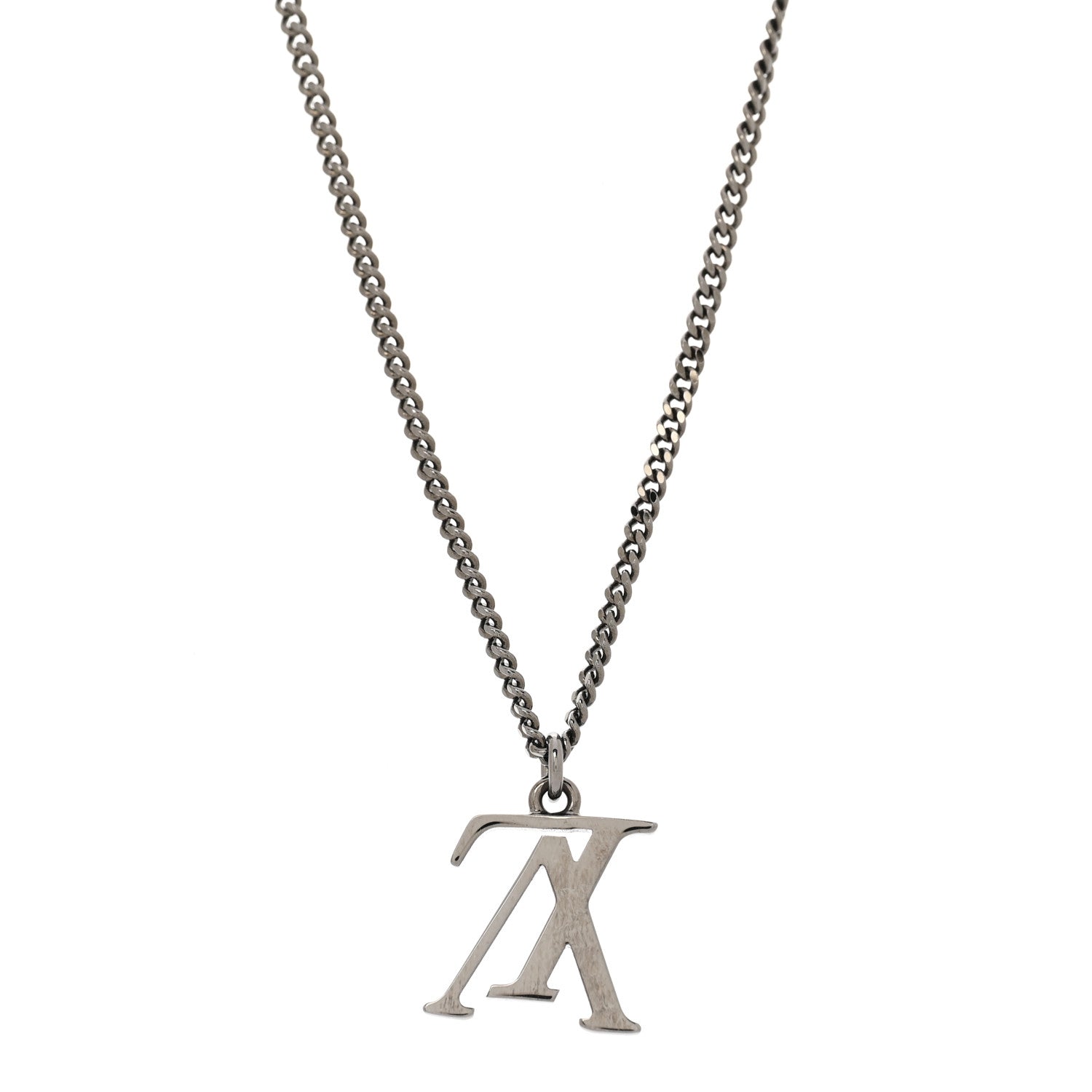 Louis Vuitton LV Upside Down Necklace Gunmetal 4 of 7