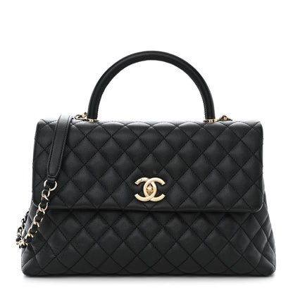 Chanel Caviar Quilted Medium Coco Handle Flap Black 1 of 10