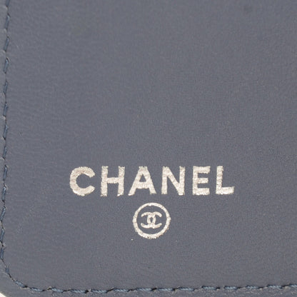Chanel Lambskin Quilted Yen Wallet Blue 8 of 9