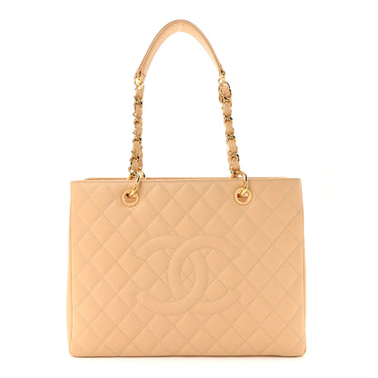 Chanel Caviar Quilted Grand Shopping Tote GST Beige Clair 1 of 10