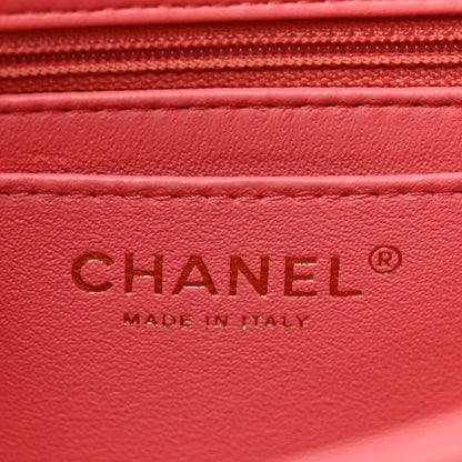 Chanel Lambskin Quilted Mini Square Flap Pink 7 of 12