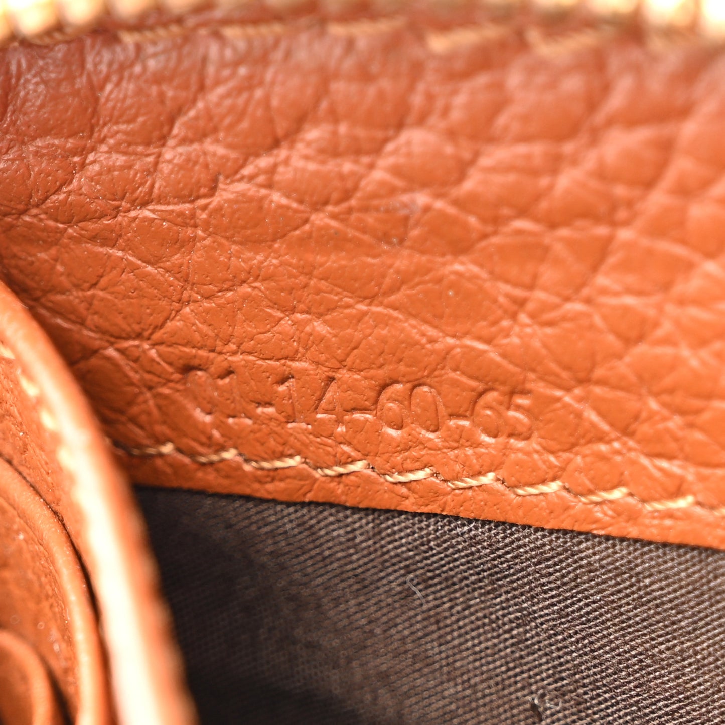 Grained Calfskin Marcie Long Zip Around Wallet Tan