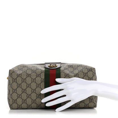 Gucci GG Supreme Monogram Web Ophidia Toiletry Case Beige 2 of 8