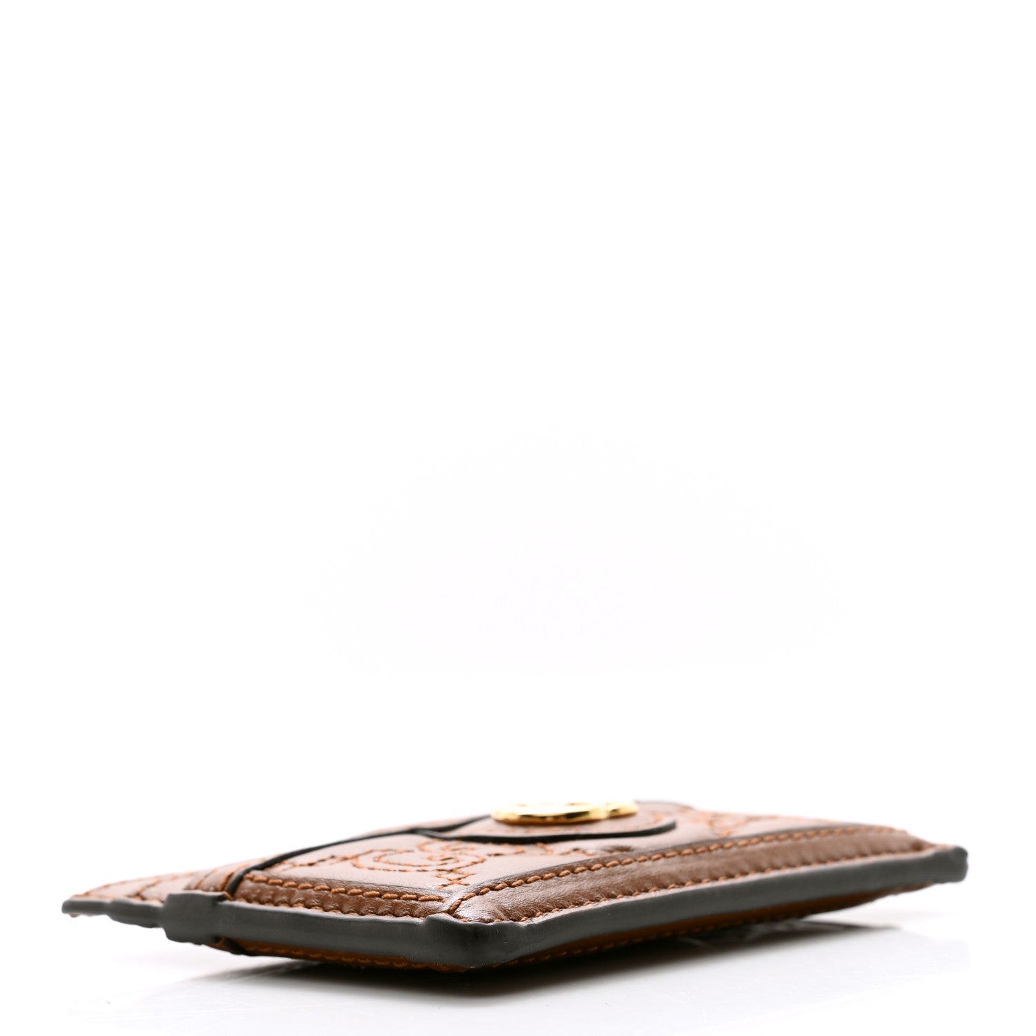 Gucci Calfskin GG Matelasse Card Holder Cuir 4 of 7