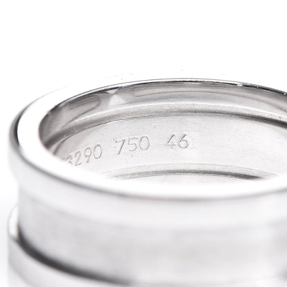 Cartier 18K White Gold Diamond 6.5mm Logo De Ring 46 3.75 6 of 6