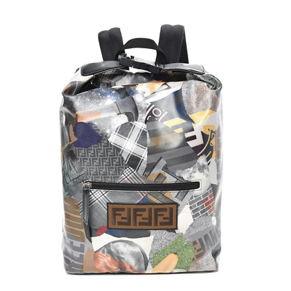 Fendi Canvas Remix Cross Strap Backpack Multicolor Black 1 of 12