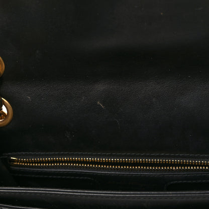 Salvatore Ferragamo Calfskin Quilted Gancini Flap Bag Black 10 of 11