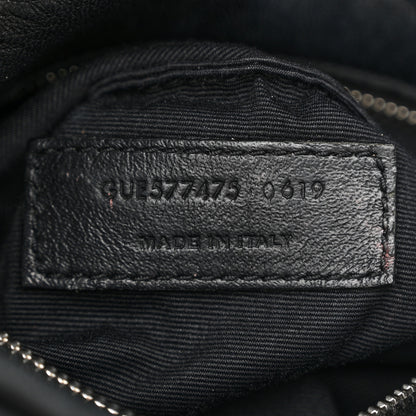 Saint Laurent SAINT LAURENT Lambskin Quilted Medium Loulou Puffer Monogram Chain Satchel Black 7 of 13