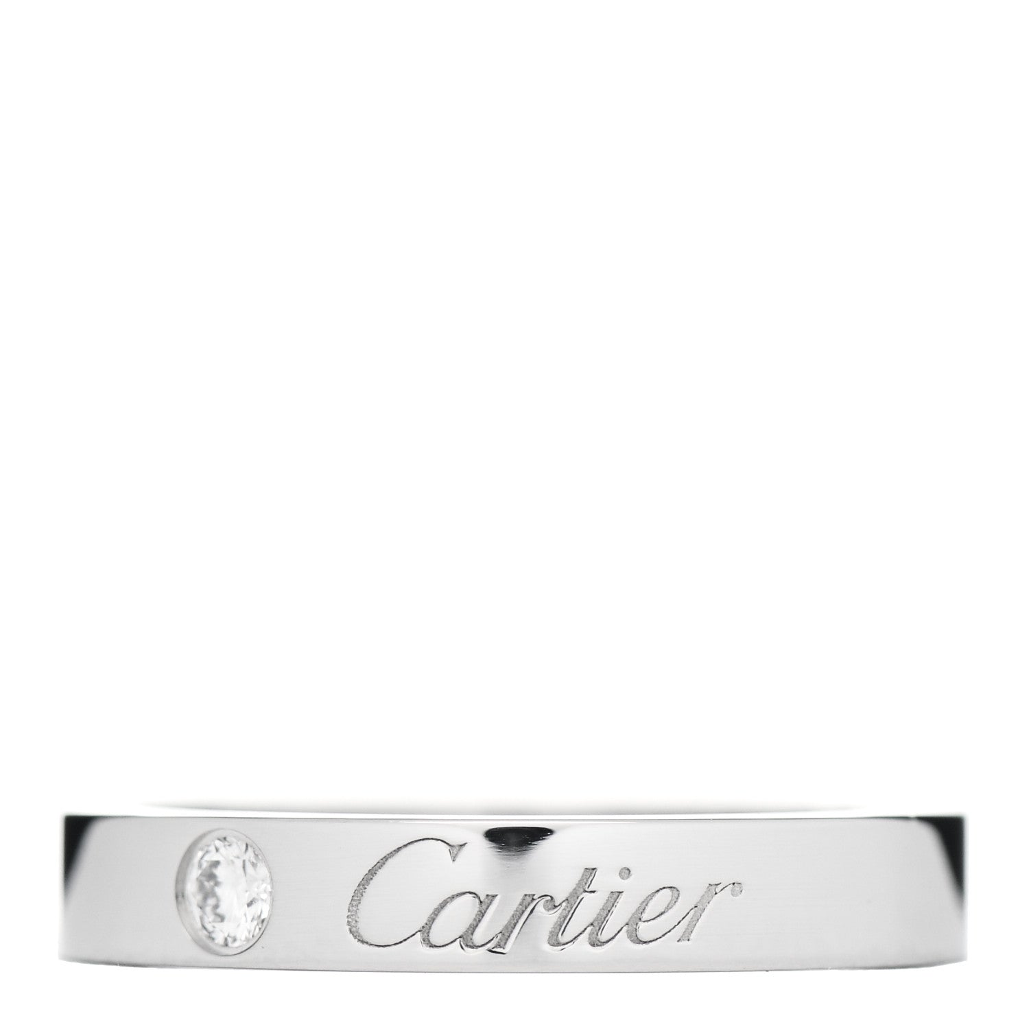 Cartier Platinum Diamond 3mm C De Cartier Wedding Band 47 4 1 of 4
