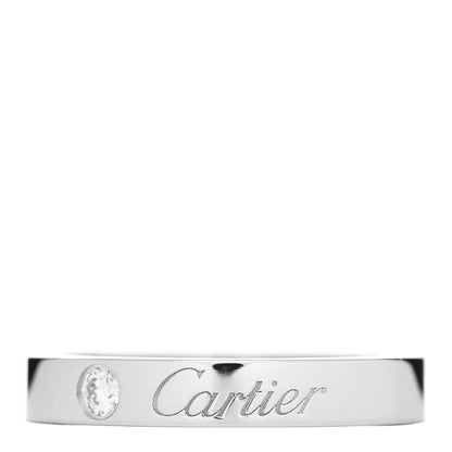 Cartier Platinum Diamond 3mm C De Cartier Wedding Band 47 4 1 of 4
